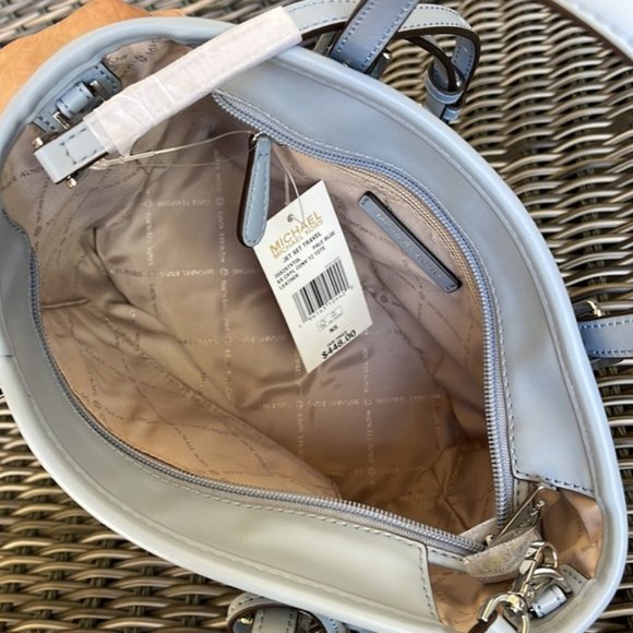 Michael Kors XSmall Carryall Convertible Top Zip Tote Pale Blue - Picture 9 of 16